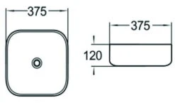 Mexen Sara Umywalka Nablatowa 37 X 37 Cm, Biała - 21123700