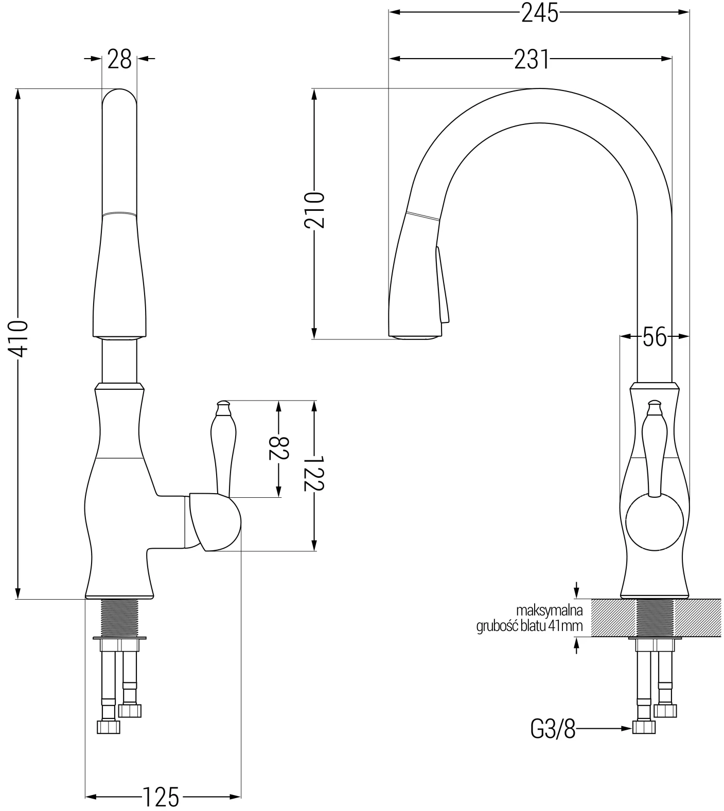 Mexen Savita Bateria Kuchenna, Czarna Nakrapiana - 672601-76 1 Mexen Savita Bateria Kuchenna, Czarna Nakrapiana - 672601-76