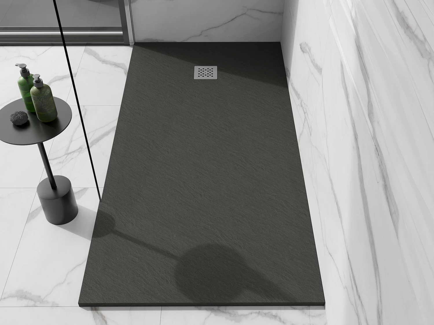Mexen Stone+ Brodzik Kompozytowy Prostokątny 180 X 100 Cm, Antracyt - 44711018 5 Mexen Stone+ Brodzik Kompozytowy Prostokątny 180 X 100 Cm, Antracyt - 44711018 - obrazek 5