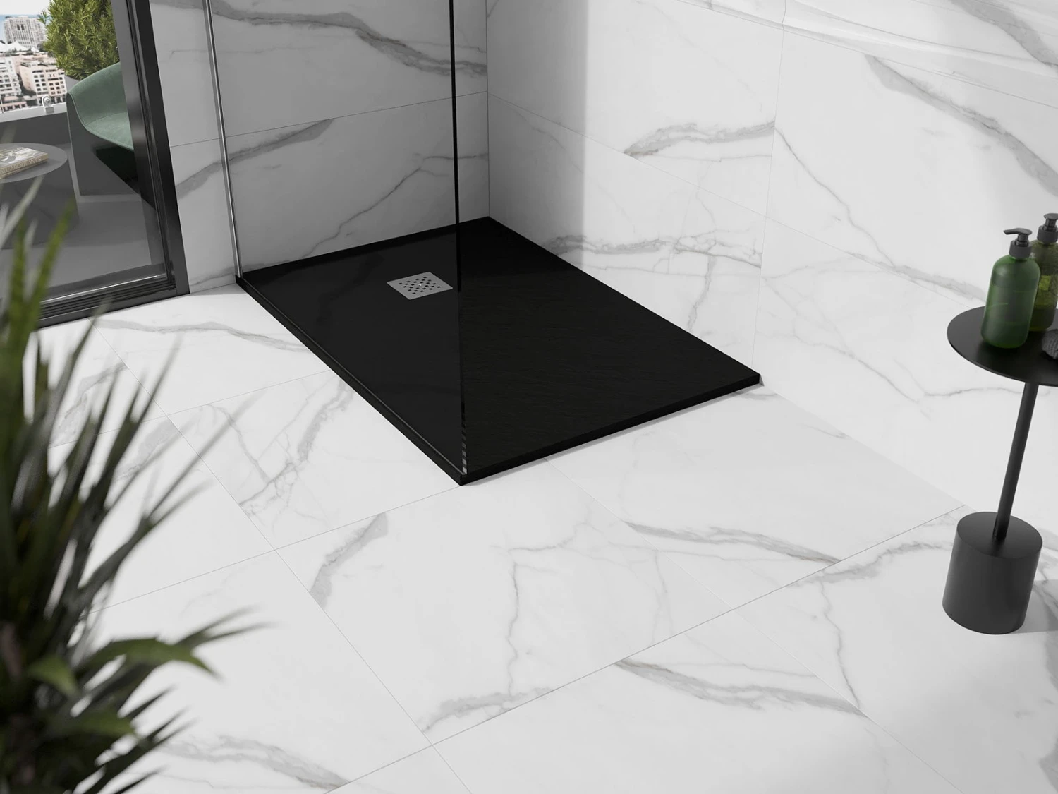 Mexen Stone+ Brodzik Kompozytowy Prostokątny 90 X 70 Cm, Czarny - 44707090 4 Mexen Stone+ Brodzik Kompozytowy Prostokątny 90 X 70 Cm, Czarny - 44707090 - obrazek 4