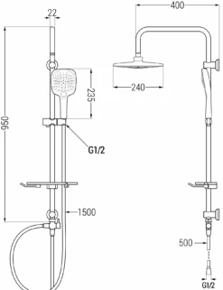 Mexen T17 Kolumna Prysznicowa, Chrom - 798171793-00
