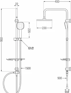 Mexen T33 Kolumna Prysznicowa, Biała/chrom - 798333393-21