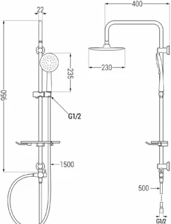 Mexen T67 Kolumna Prysznicowa, Chrom/biała - 798676793-00