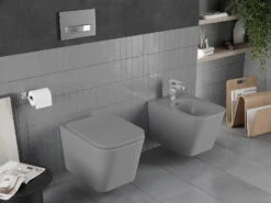 Mexen Teo Miska Wc Rimless Z Deską Wolnoopadającą Slim, Duroplast, Szara Jasna Mat - 30854061