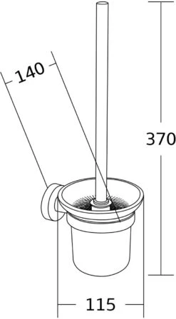 Mexen Tiber Szczotka Toaletowa, Chrom - 7050550-00