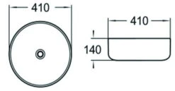 Mexen Tina Umywalka Nablatowa 41x 41 Cm, Biała - 21144100