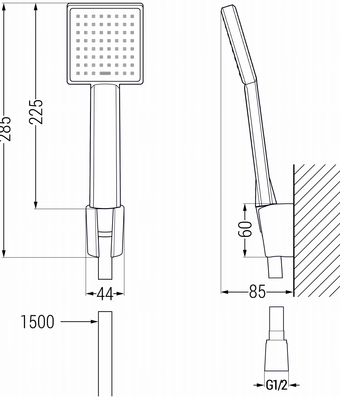 Mexen Uno R45 Bateria Wannowa Z Zestawem Prysznicowym, Złota - 7143R45-50 2 Mexen Uno R45 Bateria Wannowa Z Zestawem Prysznicowym, Złota - 7143R45-50 - obrazek 2