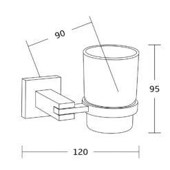 Mexen Vane Kubek Na Szczoteczki, Złoty - 7020938-50