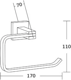 Mexen Vane Uchwyt Na Papier Toaletowy, Chrom - 7020933-00