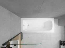 Mexen Vega Wanna Prostokątna 180 X 80 Cm Z Obudową I Parawanem 1-skrzydłowym 70 Cm, Transparent, Czarny - 550118080X9007017000 -123Łazienka Sklep mexen vega wanna prostokatna 180 x 80 cm z obudowa i parawanem 1 skrzydlowym 70 cm transparent czarny 550118080x9007017000 3