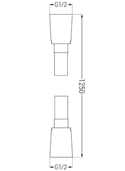 Mexen Wąż Prysznicowy 125 Cm, Czarny - 79425-70