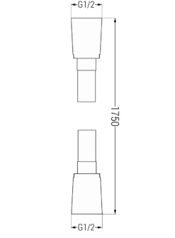 Mexen Wąż Prysznicowy 175 Cm, Czarny - 79475-70