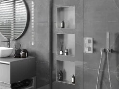 Mexen X-Wall-NR Półka Wnękowa Bez Kołnierza 30 X 30 Cm, Inox - 1911303010 -123Łazienka Sklep mexen x wall nr polka wnekowa bez kolnierza 30 x 30 cm inox 1911303010 2