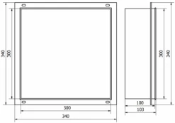 Mexen X-Wall-NR Półka Wnękowa Bez Kołnierza 30 X 30 Cm, Inox - 1911303010 -123Łazienka Sklep mexen x wall nr polka wnekowa bez kolnierza 30 x 30 cm inox 1911303010