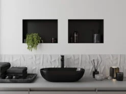 Mexen X-Wall-NR Półka Wnękowa Bez Kołnierza 45 X 30 Cm, Czarna - 1971453010 -123Łazienka Sklep mexen x wall nr polka wnekowa bez kolnierza 45 x 30 cm czarna 1971453010 3