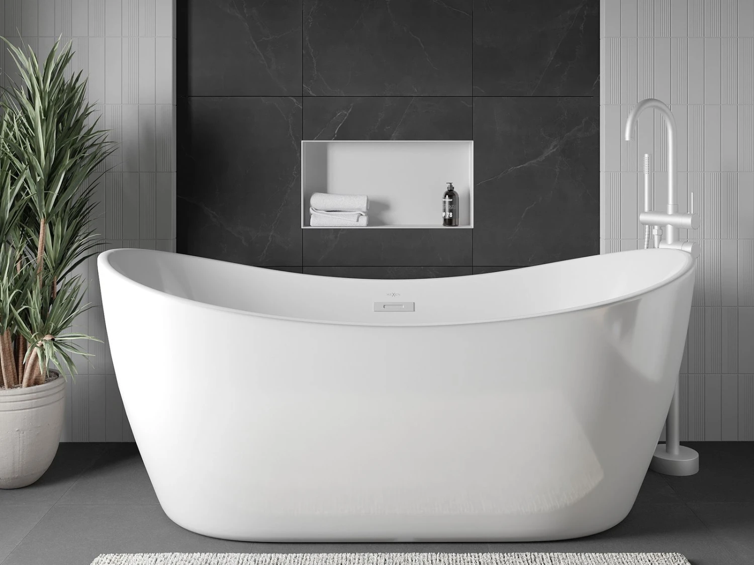 Mexen X-Wall-NR Półka Wnękowa Bez Kołnierza 60 X 30 Cm, Biała - 1921603010 2 Mexen X-Wall-NR Półka Wnękowa Bez Kołnierza 60 X 30 Cm, Biała - 1921603010 - obrazek 2