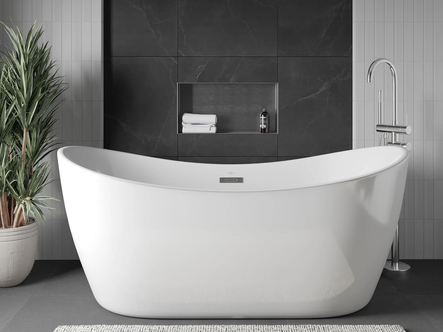 Mexen X-Wall-NR Półka Wnękowa Bez Kołnierza 60 X 30 Cm, Inox - 1911603010 2 Mexen X-Wall-NR Półka Wnękowa Bez Kołnierza 60 X 30 Cm, Inox - 1911603010 - obrazek 2