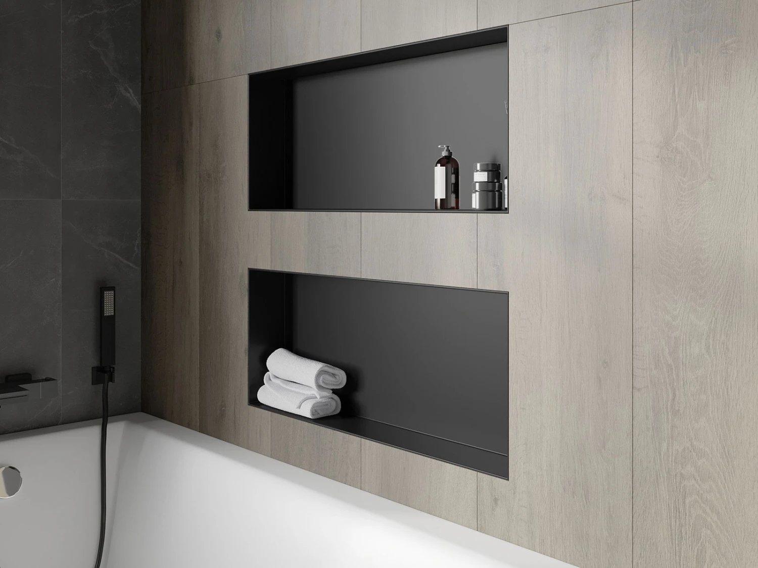 Mexen X-Wall-NR Półka Wnękowa Bez Kołnierza 75 X 30 Cm, Czarna - 1971753010 11 Mexen X-Wall-NR Półka Wnękowa Bez Kołnierza 75 X 30 Cm, Czarna - 1971753010 - obrazek 11