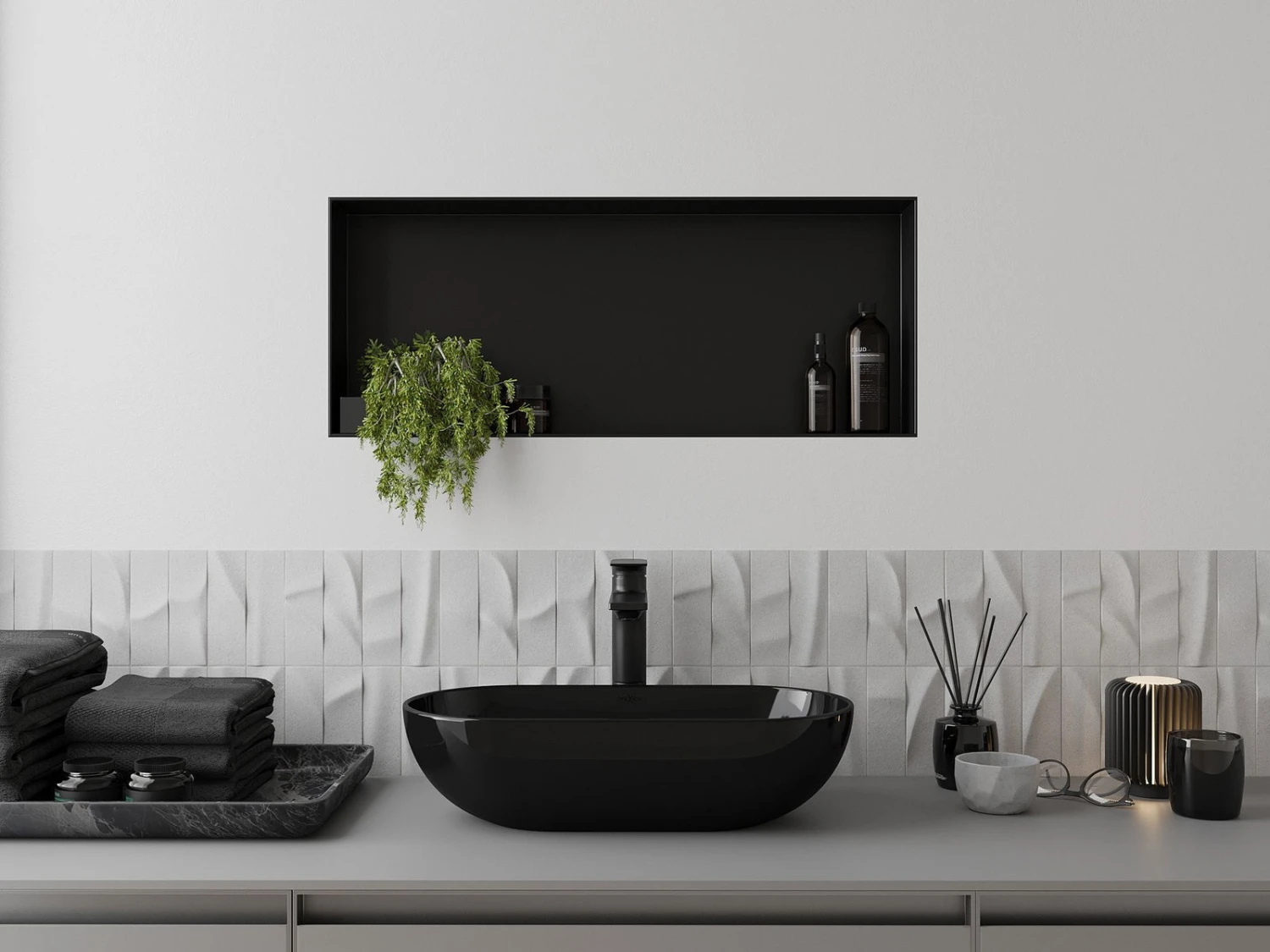 Mexen X-Wall-NR Półka Wnękowa Bez Kołnierza 75 X 30 Cm, Czarna - 1971753010 4 Mexen X-Wall-NR Półka Wnękowa Bez Kołnierza 75 X 30 Cm, Czarna - 1971753010 - obrazek 4