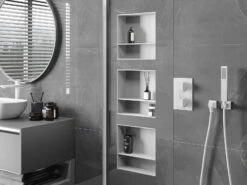 Mexen X-Wall-NR Półka Wnękowa Bez Kołnierza Z Półką 30 X 30 Cm, Biała - 1921303010S -123Łazienka Sklep mexen x wall nr polka wnekowa bez kolnierza z polka 30 x 30 cm biala 1921303010s 2