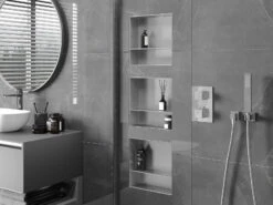 Mexen X-Wall-NR Półka Wnękowa Bez Kołnierza Z Półką 30 X 30 Cm, Inox - 1911303010S -123Łazienka Sklep mexen x wall nr polka wnekowa bez kolnierza z polka 30 x 30 cm inox 1911303010s 2