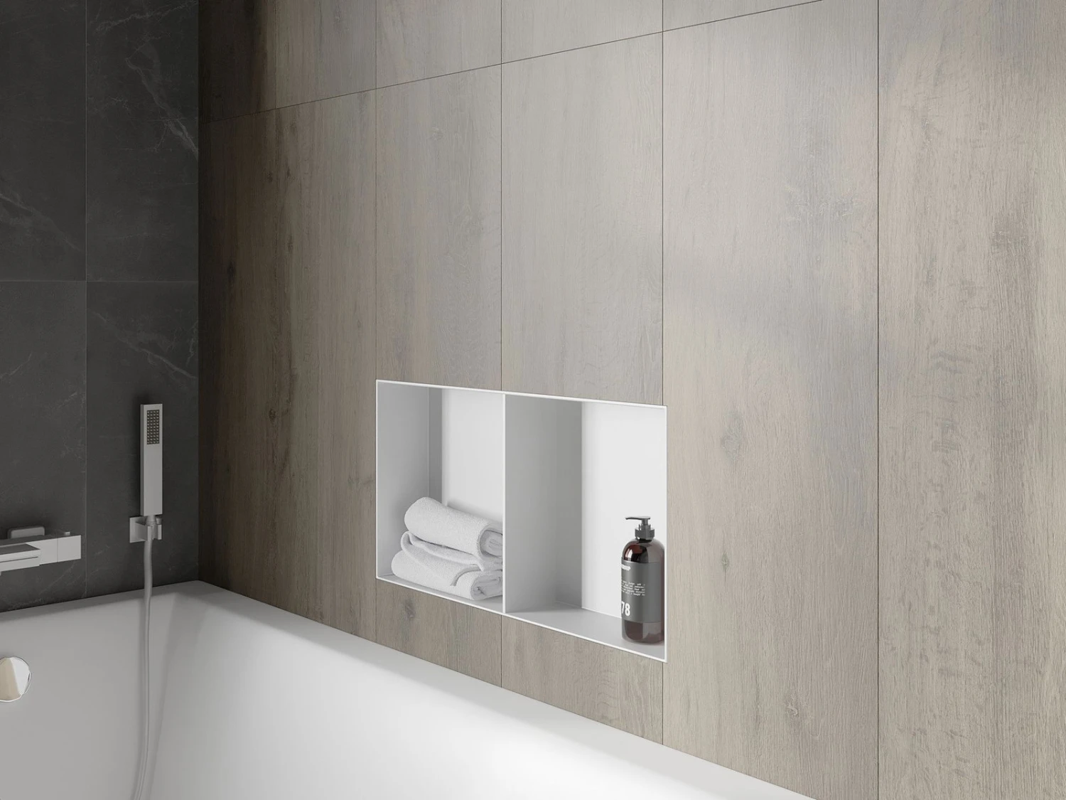 Mexen X-Wall-NR Półka Wnękowa Bez Kołnierza Z Półką 60 X 30 Cm, Biały - 1921603010S 7 Mexen X-Wall-NR Półka Wnękowa Bez Kołnierza Z Półką 60 X 30 Cm, Biały - 1921603010S - obrazek 7