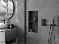 Mexen X-Wall-NR Półka Wnękowa Bez Kołnierza Z Półką 60 X 30 Cm, Czarna - 1971603010S -123Łazienka Sklep mexen x wall nr polka wnekowa bez kolnierza z polka 60 x 30 cm czarna 1971603010s 2