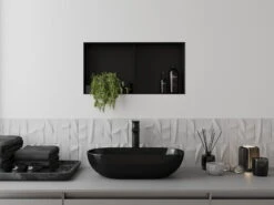 Mexen X-Wall-NR Półka Wnękowa Bez Kołnierza Z Półką 60 X 30 Cm, Czarna - 1971603010S -123Łazienka Sklep mexen x wall nr polka wnekowa bez kolnierza z polka 60 x 30 cm czarna 1971603010s 4