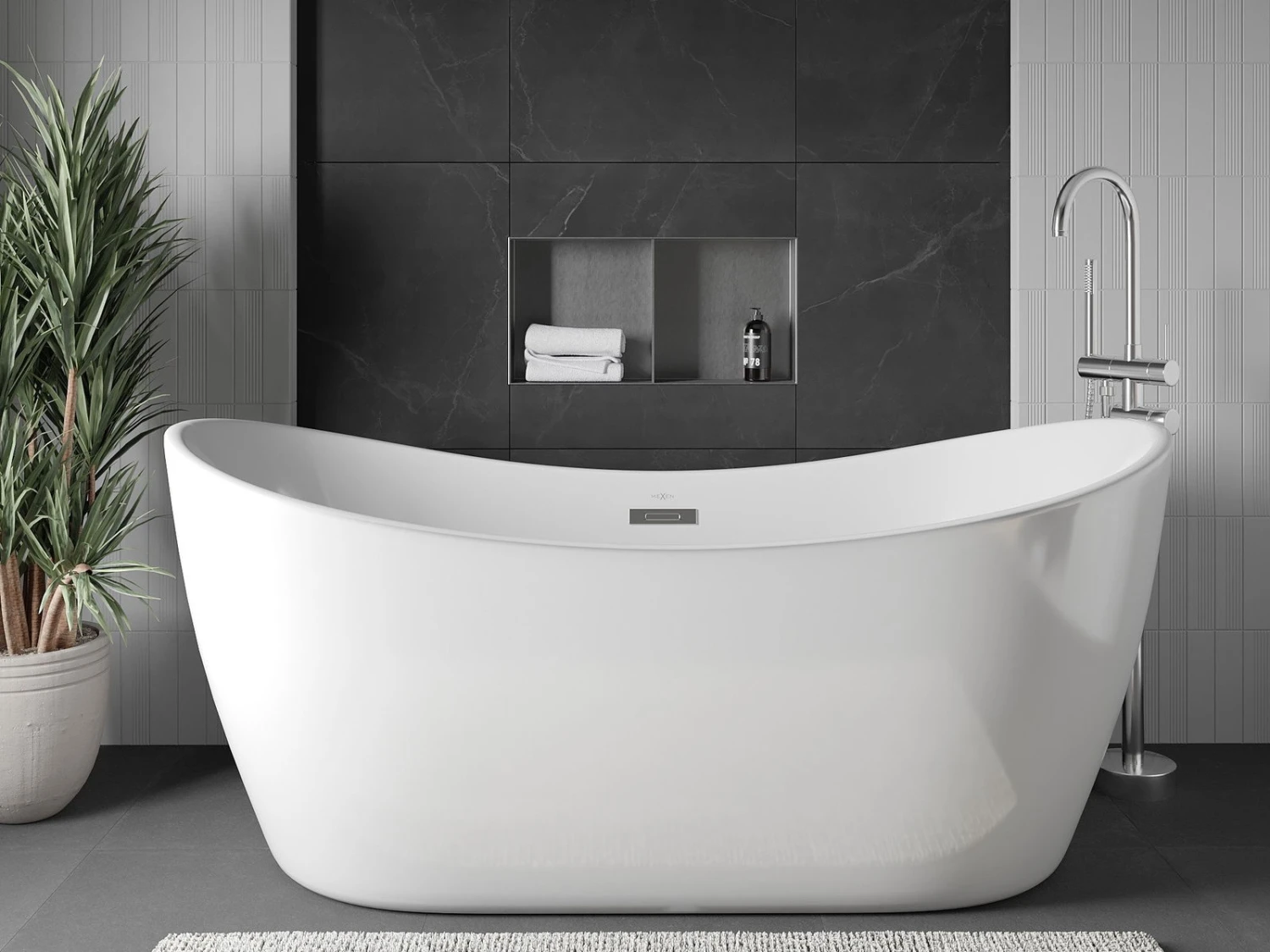 Mexen X-Wall-NR Półka Wnękowa Bez Kołnierza Z Półką 60 X 30 Cm, Inox - 1911603010S 2 Mexen X-Wall-NR Półka Wnękowa Bez Kołnierza Z Półką 60 X 30 Cm, Inox - 1911603010S - obrazek 2