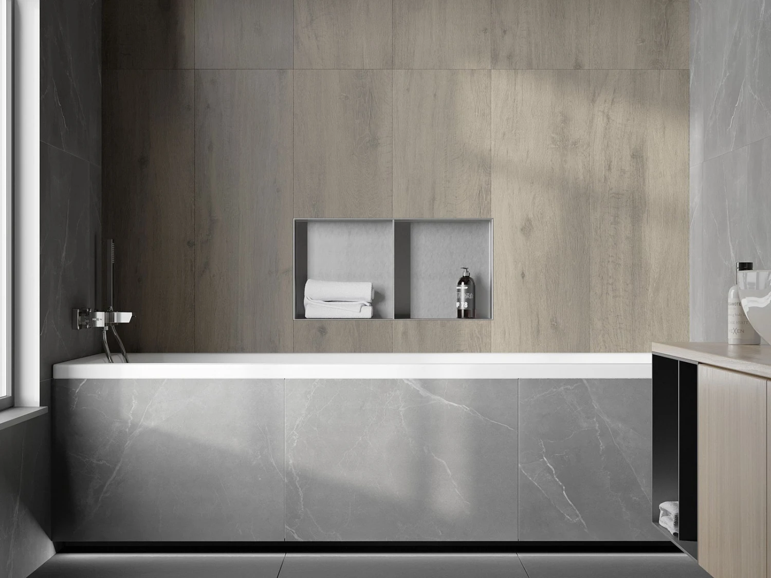 Mexen X-Wall-NR Półka Wnękowa Bez Kołnierza Z Półką 60 X 30 Cm, Inox - 1911603010S 6 Mexen X-Wall-NR Półka Wnękowa Bez Kołnierza Z Półką 60 X 30 Cm, Inox - 1911603010S - obrazek 6