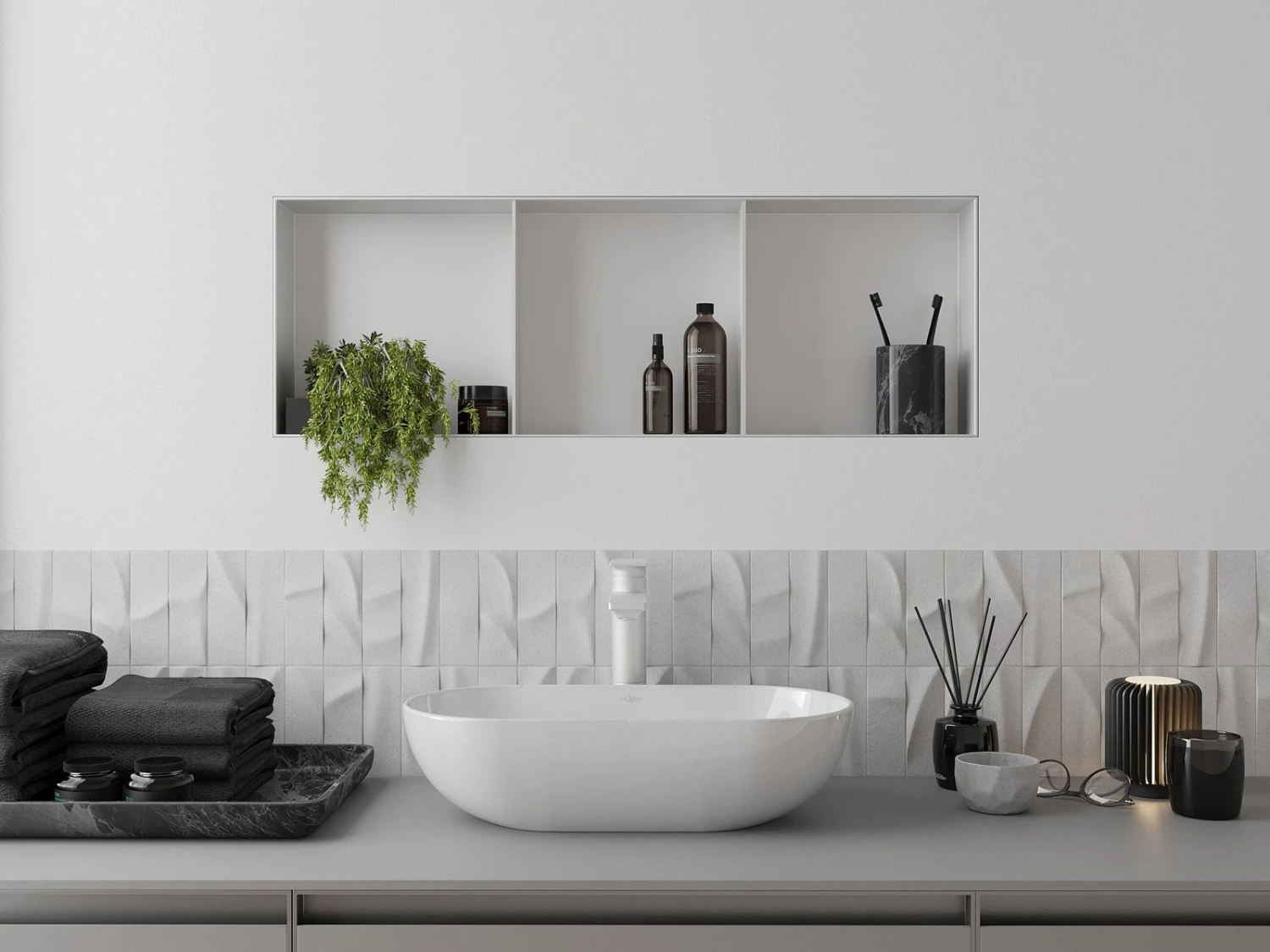 Mexen X-Wall-NR Półka Wnękowa Bez Kołnierza Z Półką 90 X 30 Cm, Biała - 1921903010S 5 Mexen X-Wall-NR Półka Wnękowa Bez Kołnierza Z Półką 90 X 30 Cm, Biała - 1921903010S - obrazek 5