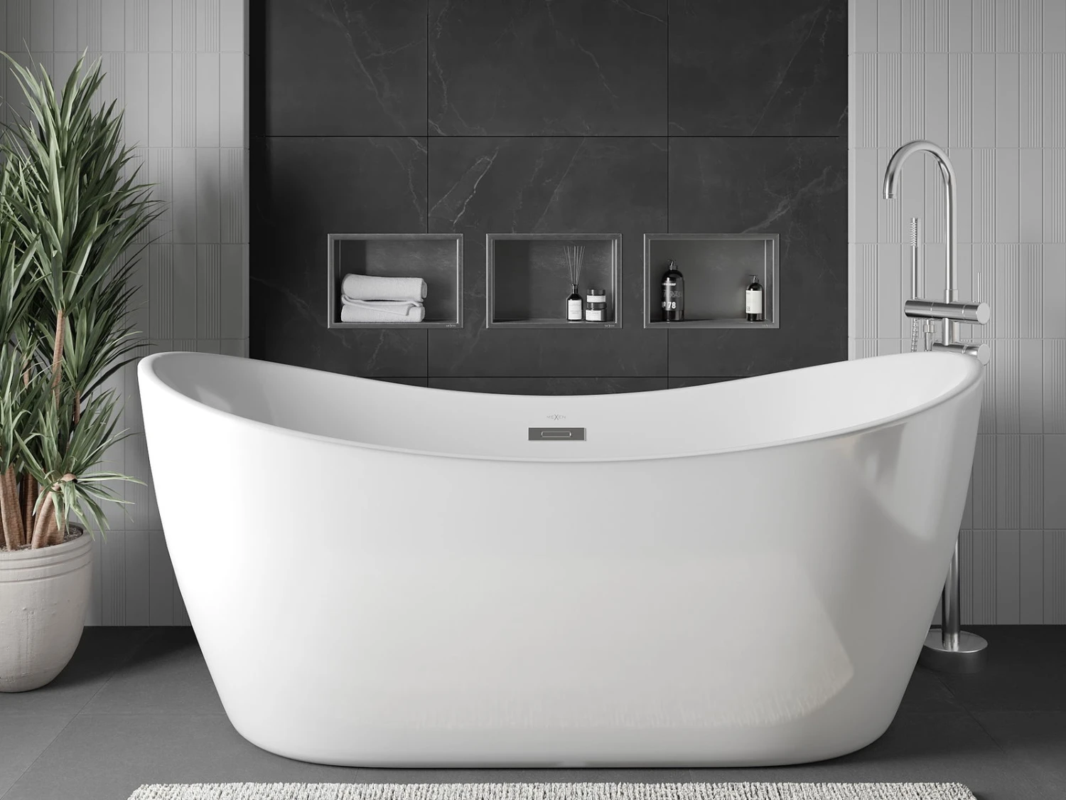 Mexen X-Wall-R Półka Wnękowa Z Kołnierzem 30 X 20 Cm, Inox - 1910302010 2 Mexen X-Wall-R Półka Wnękowa Z Kołnierzem 30 X 20 Cm, Inox - 1910302010 - obrazek 2