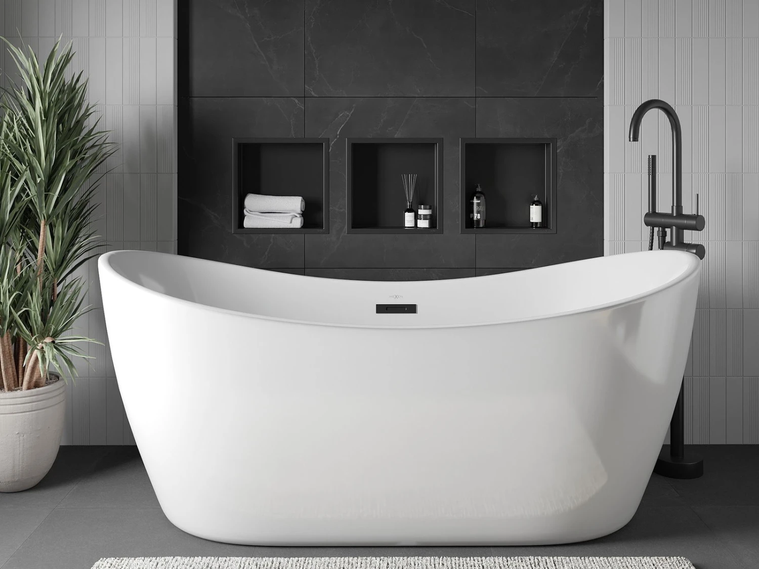 Mexen X-Wall-R Półka Wnękowa Z Kołnierzem 30 X 30 Cm, Czarna - 1970303010 2 Mexen X-Wall-R Półka Wnękowa Z Kołnierzem 30 X 30 Cm, Czarna - 1970303010 - obrazek 2