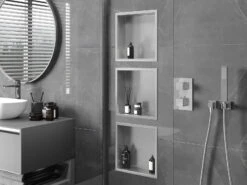 Mexen X-Wall-R Półka Wnękowa Z Kołnierzem 30 X 30 Cm, Inox - 1910303010 -123Łazienka Sklep mexen x wall r polka wnekowa z kolnierzem 30 x 30 cm inox 1910303010 2