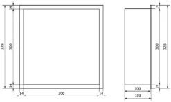 Mexen X-Wall-R Półka Wnękowa Z Kołnierzem 30 X 30 Cm, Inox - 1910303010 -123Łazienka Sklep mexen x wall r polka wnekowa z kolnierzem 30 x 30 cm inox 1910303010