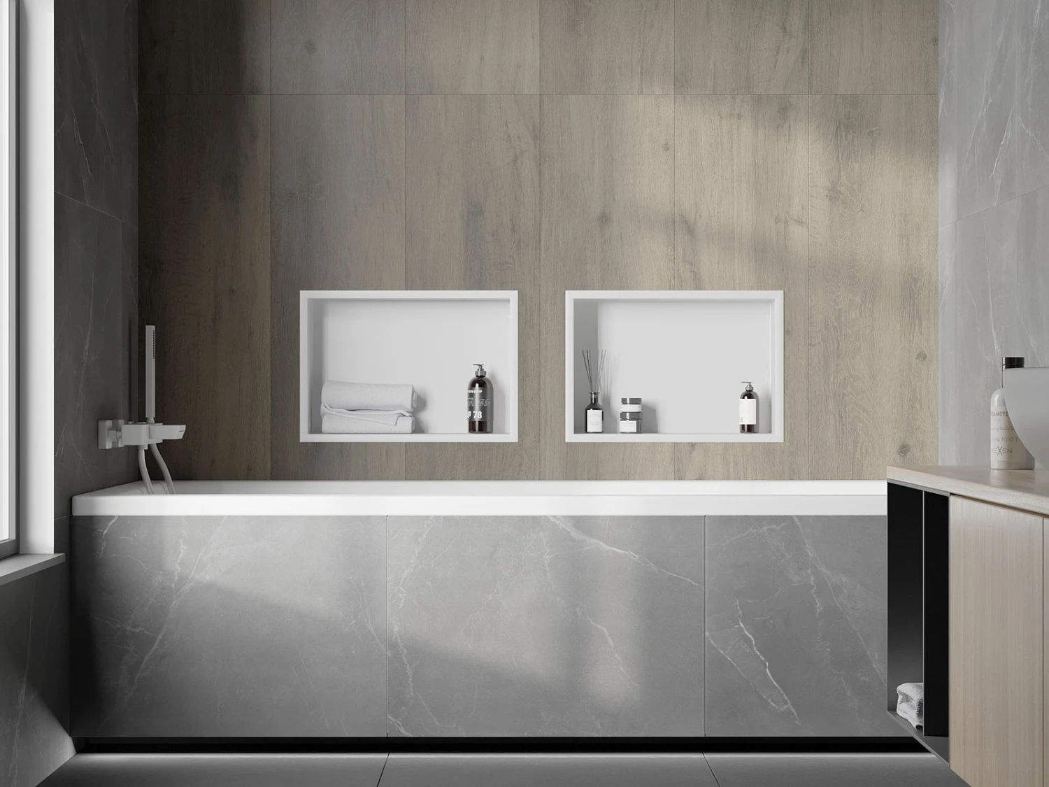 Mexen X-Wall-R Półka Wnękowa Z Kołnierzem 45 X 30 Cm, Biała - 1920453010 5 Mexen X-Wall-R Półka Wnękowa Z Kołnierzem 45 X 30 Cm, Biała - 1920453010 - obrazek 5