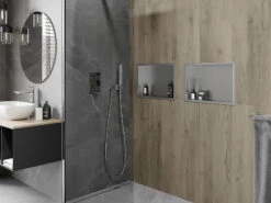 Mexen X-Wall-R Półka Wnękowa Z Kołnierzem 45 X 30 Cm, Inox - 1910453010 -123Łazienka Sklep mexen x wall r polka wnekowa z kolnierzem 45 x 30 cm inox 1910453010 3