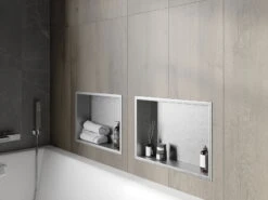 Mexen X-Wall-R Półka Wnękowa Z Kołnierzem 45 X 30 Cm, Inox - 1910453010 -123Łazienka Sklep mexen x wall r polka wnekowa z kolnierzem 45 x 30 cm inox 1910453010 5