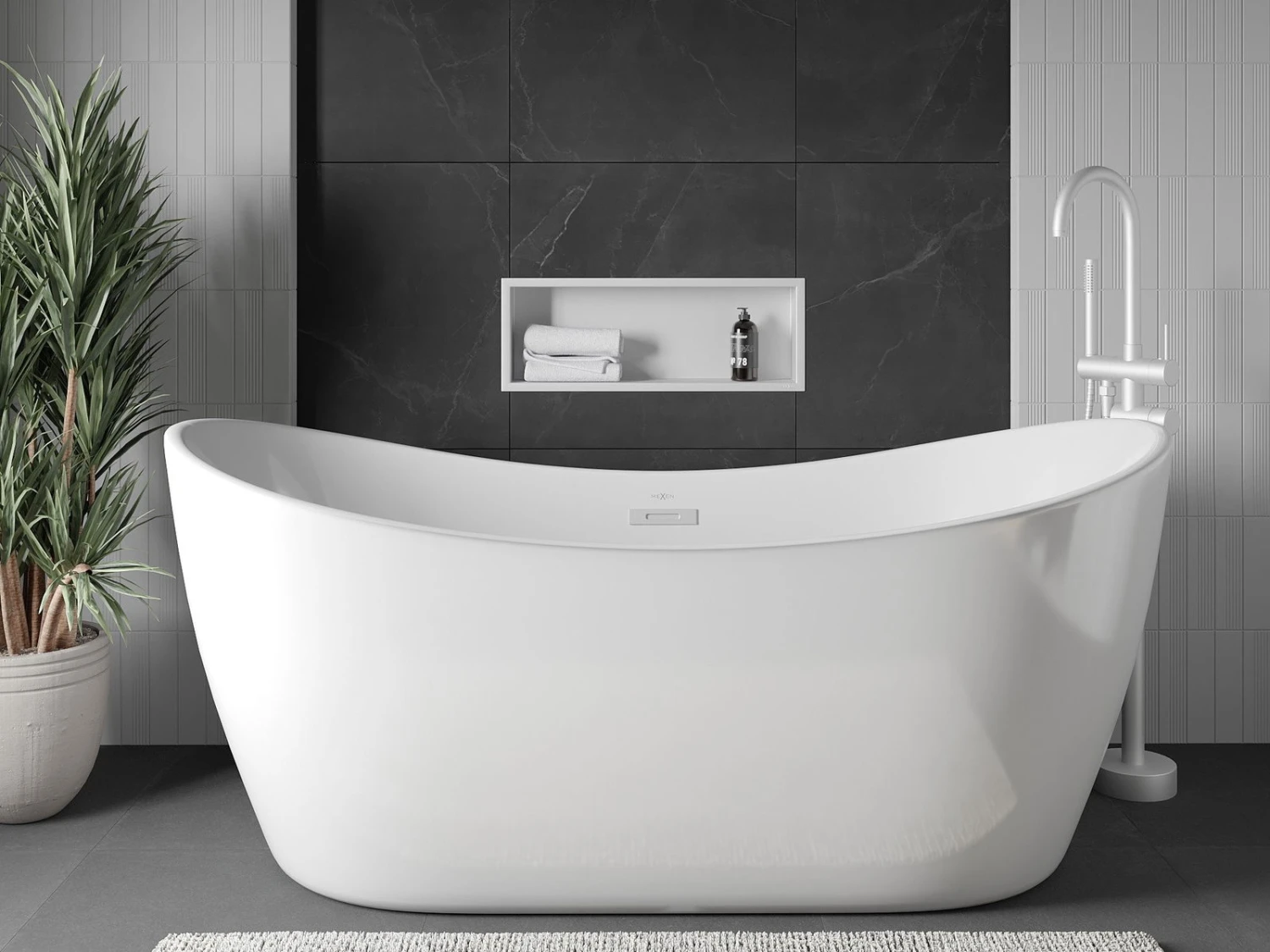 Mexen X-Wall-R Półka Wnękowa Z Kołnierzem 60 X 20 Cm, Biała - 1920602010 2 Mexen X-Wall-R Półka Wnękowa Z Kołnierzem 60 X 20 Cm, Biała - 1920602010 - obrazek 2