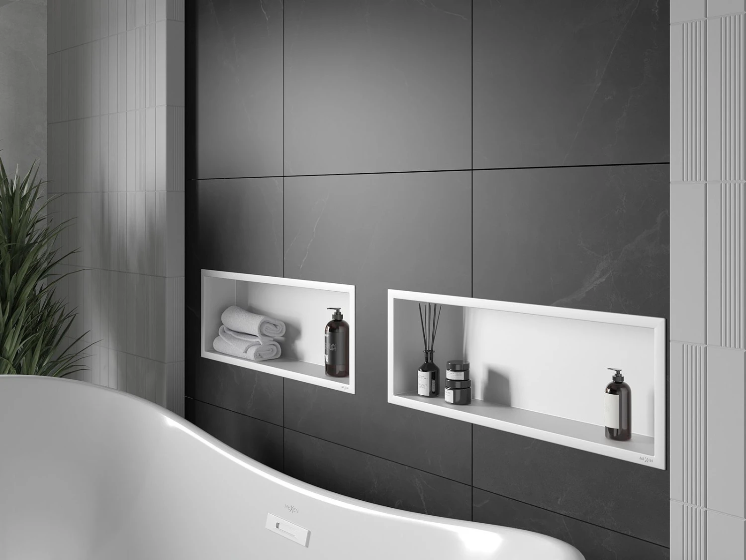 Mexen X-Wall-R Półka Wnękowa Z Kołnierzem 60 X 20 Cm, Biała - 1920602010 7 Mexen X-Wall-R Półka Wnękowa Z Kołnierzem 60 X 20 Cm, Biała - 1920602010 - obrazek 7