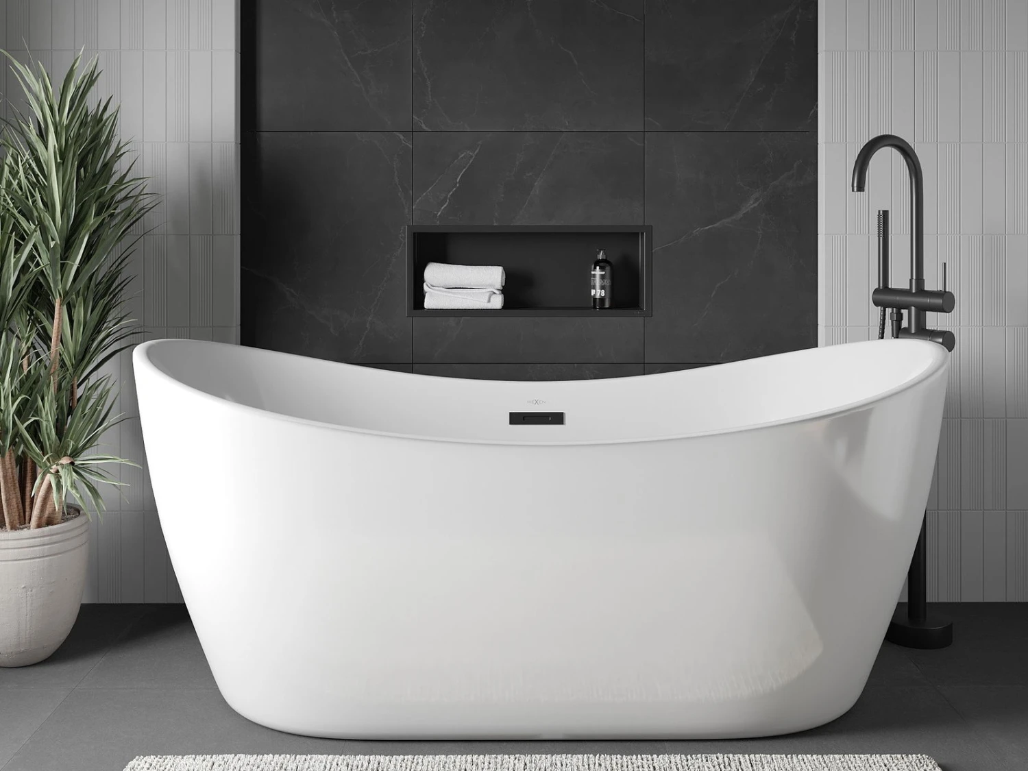 Mexen X-Wall-R Półka Wnękowa Z Kołnierzem 60 X 20 Cm, Czarna - 1970602010 2 Mexen X-Wall-R Półka Wnękowa Z Kołnierzem 60 X 20 Cm, Czarna - 1970602010 - obrazek 2