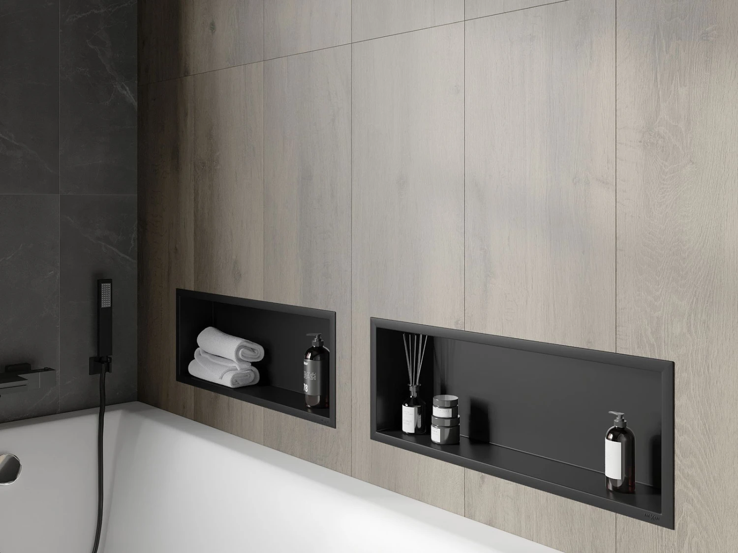 Mexen X-Wall-R Półka Wnękowa Z Kołnierzem 60 X 20 Cm, Czarna - 1970602010 11 Mexen X-Wall-R Półka Wnękowa Z Kołnierzem 60 X 20 Cm, Czarna - 1970602010 - obrazek 11