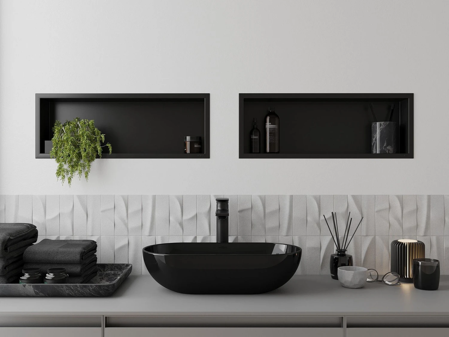 Mexen X-Wall-R Półka Wnękowa Z Kołnierzem 60 X 20 Cm, Czarna - 1970602010 9 Mexen X-Wall-R Półka Wnękowa Z Kołnierzem 60 X 20 Cm, Czarna - 1970602010 - obrazek 9