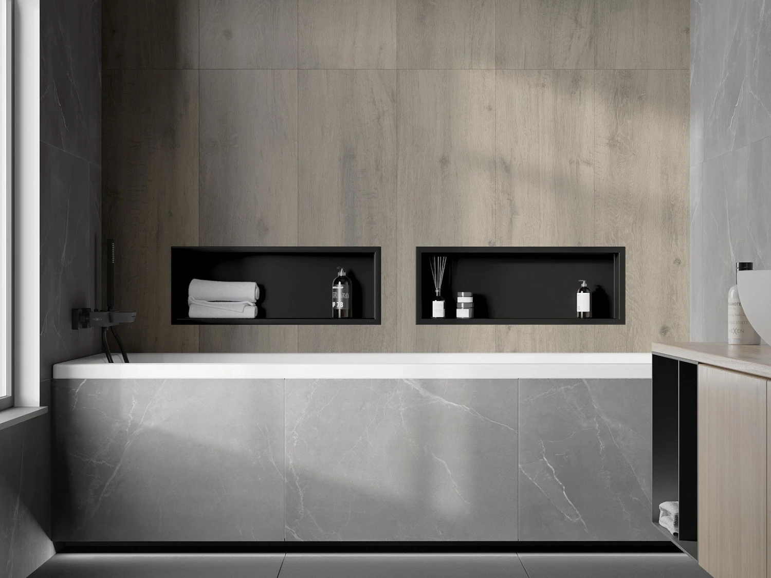 Mexen X-Wall-R Półka Wnękowa Z Kołnierzem 60 X 20 Cm, Czarna - 1970602010 10 Mexen X-Wall-R Półka Wnękowa Z Kołnierzem 60 X 20 Cm, Czarna - 1970602010 - obrazek 10