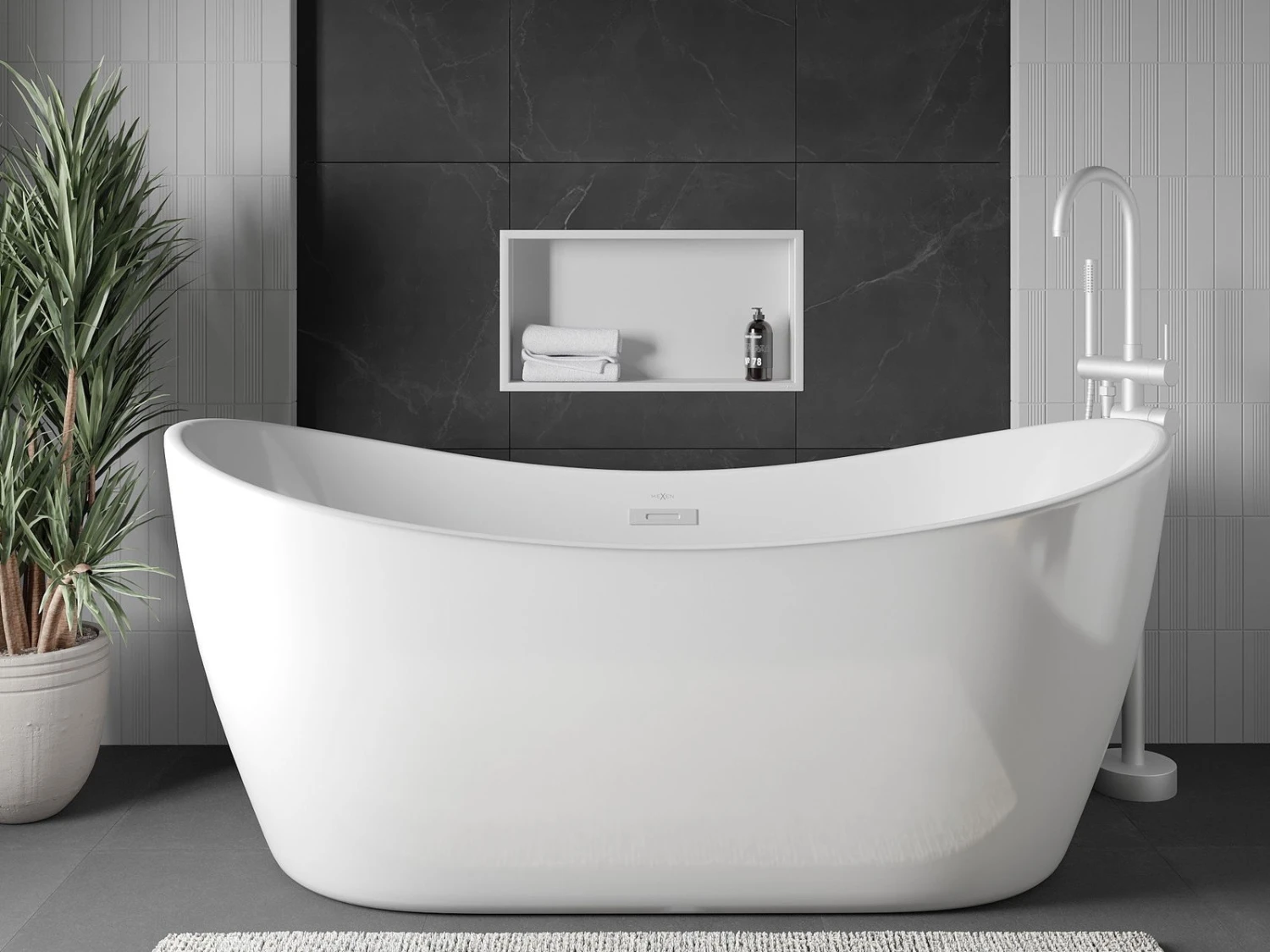 Mexen X-Wall-R Półka Wnękowa Z Kołnierzem 60 X 30 Cm, Biała - 1920603010 2 Mexen X-Wall-R Półka Wnękowa Z Kołnierzem 60 X 30 Cm, Biała - 1920603010 - obrazek 2