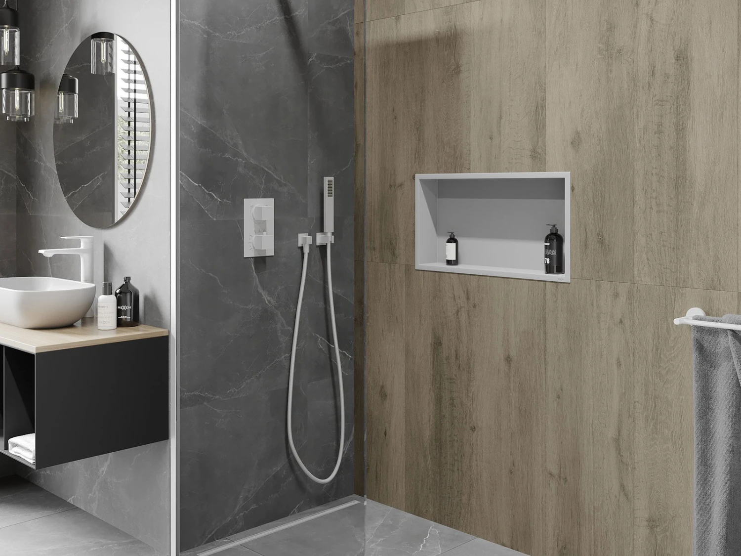 Mexen X-Wall-R Półka Wnękowa Z Kołnierzem 60 X 30 Cm, Biała - 1920603010 3 Mexen X-Wall-R Półka Wnękowa Z Kołnierzem 60 X 30 Cm, Biała - 1920603010 - obrazek 3