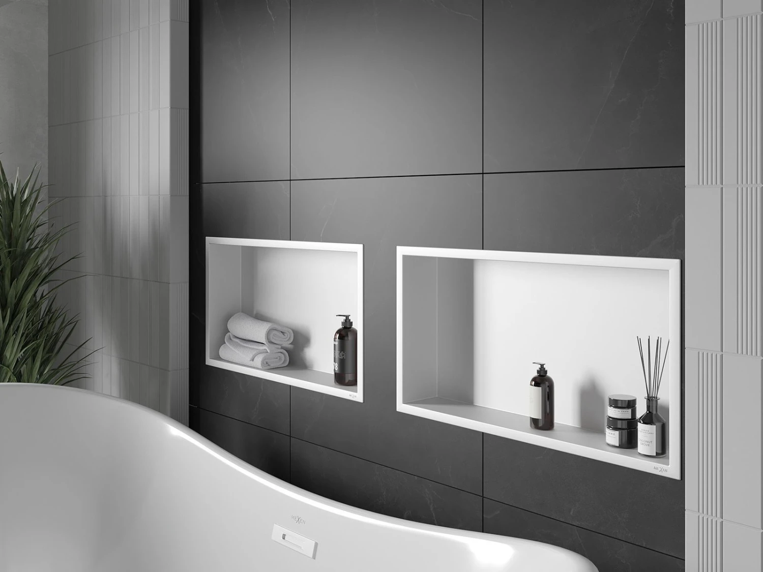 Mexen X-Wall-R Półka Wnękowa Z Kołnierzem 60 X 30 Cm, Biała - 1920603010 7 Mexen X-Wall-R Półka Wnękowa Z Kołnierzem 60 X 30 Cm, Biała - 1920603010 - obrazek 7