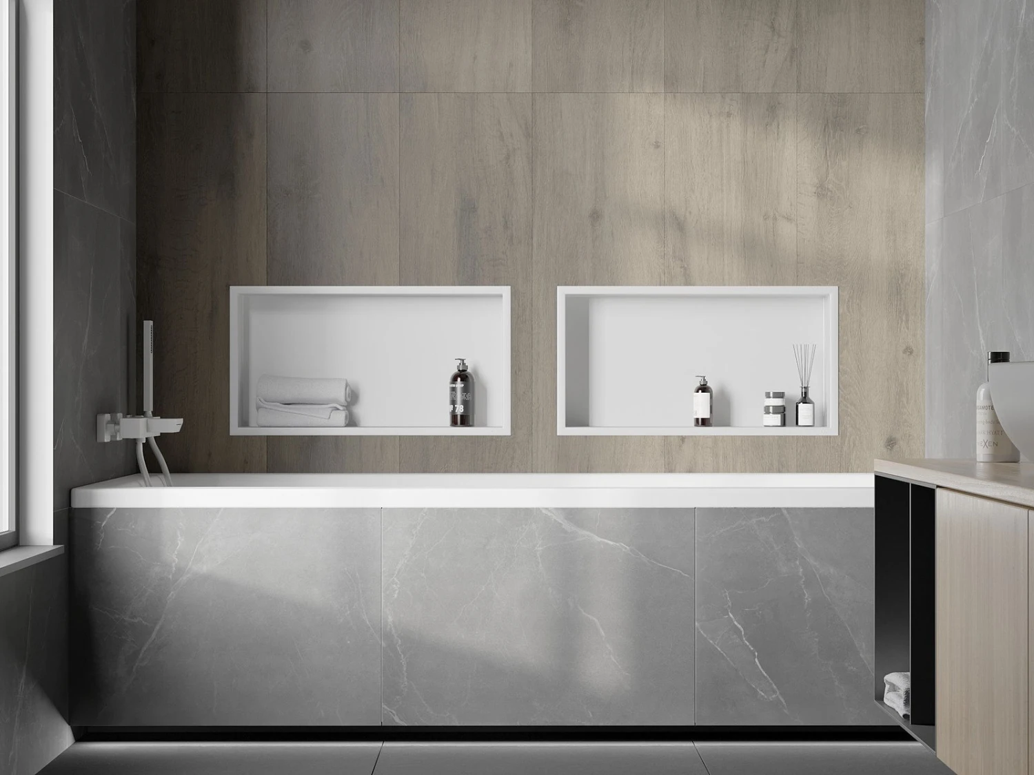 Mexen X-Wall-R Półka Wnękowa Z Kołnierzem 60 X 30 Cm, Biała - 1920603010 9 Mexen X-Wall-R Półka Wnękowa Z Kołnierzem 60 X 30 Cm, Biała - 1920603010 - obrazek 9