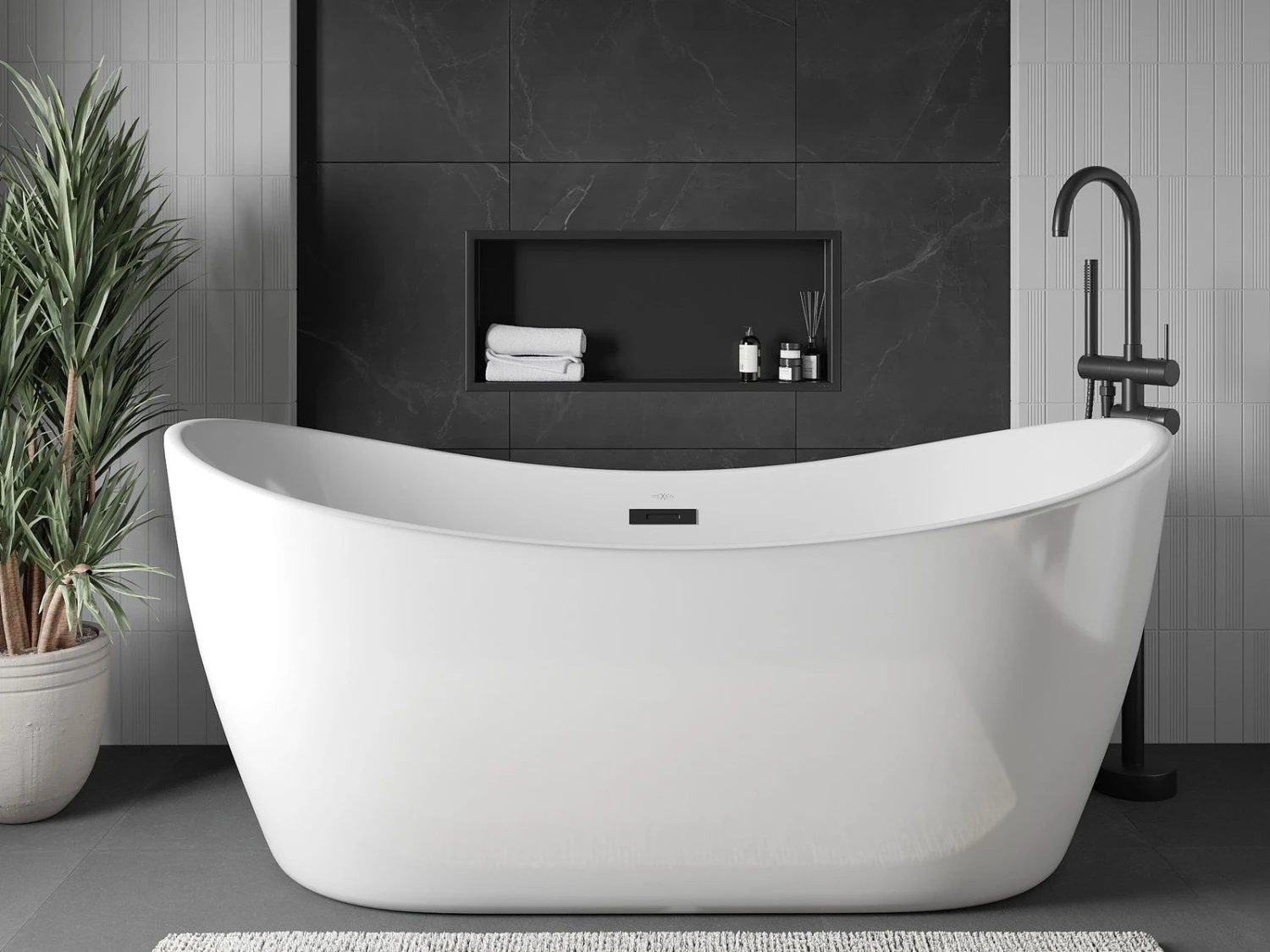 Mexen X-Wall-R Półka Wnękowa Z Kołnierzem 75 X 30 Cm, Czarna - 1970753010 2 Mexen X-Wall-R Półka Wnękowa Z Kołnierzem 75 X 30 Cm, Czarna - 1970753010 - obrazek 2