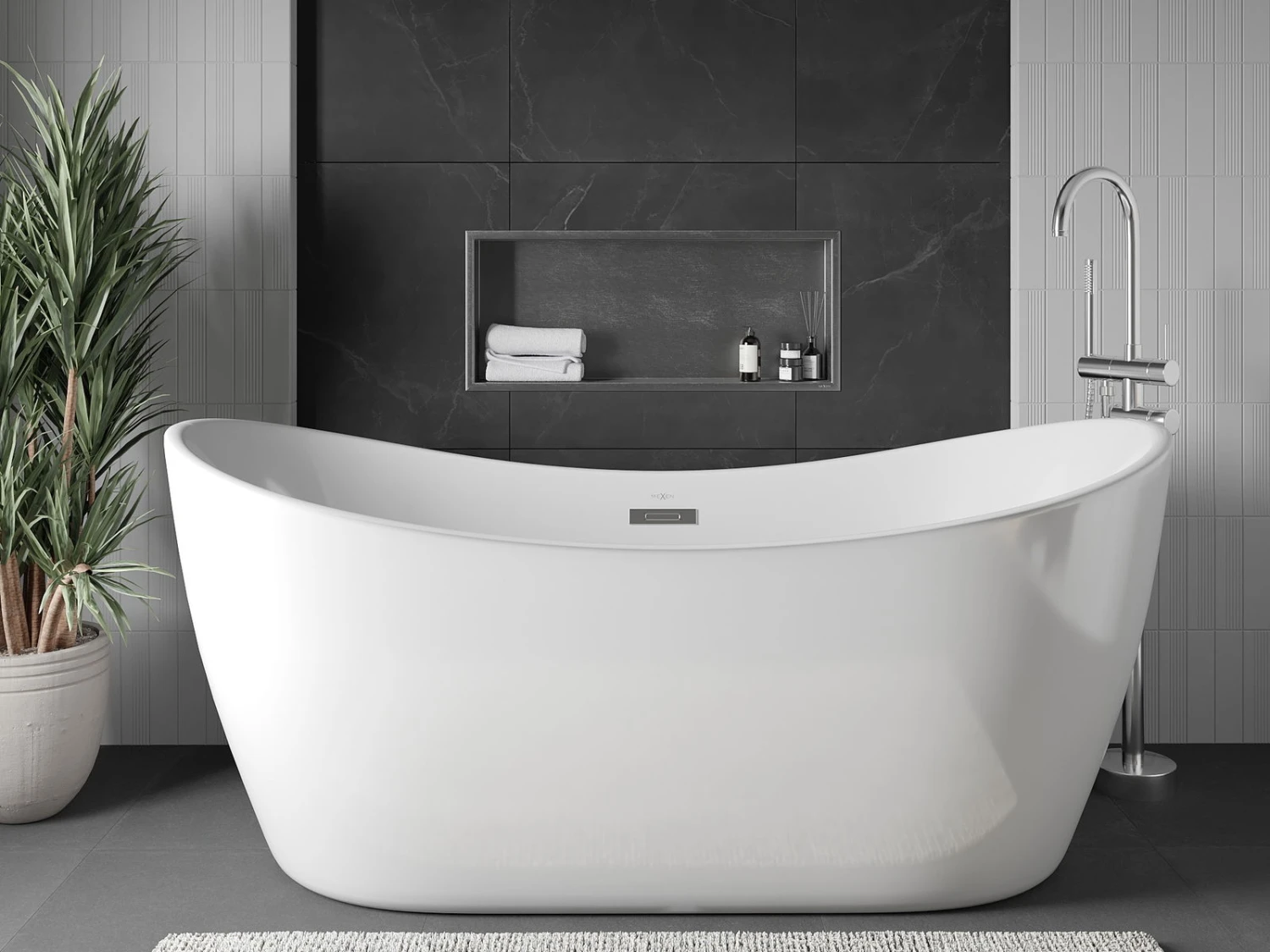 Mexen X-Wall-R Półka Wnękowa Z Kołnierzem 75 X 30 Cm, Inox - 1910753010 2 Mexen X-Wall-R Półka Wnękowa Z Kołnierzem 75 X 30 Cm, Inox - 1910753010 - obrazek 2